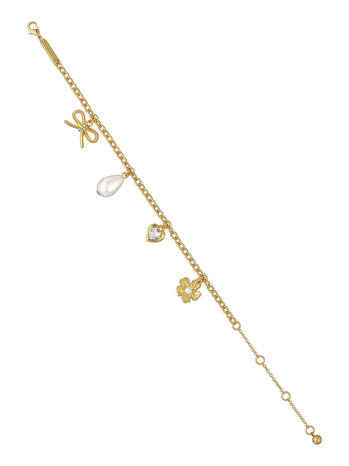 Isabella Icon Charm Adjustable Bracelet Pearl - Image 4