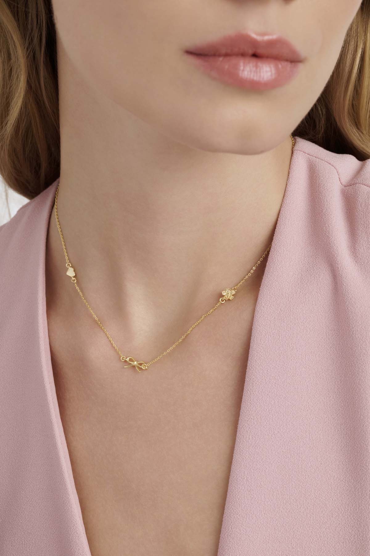 Iona Mini Icons Necklace Gold - Image 3