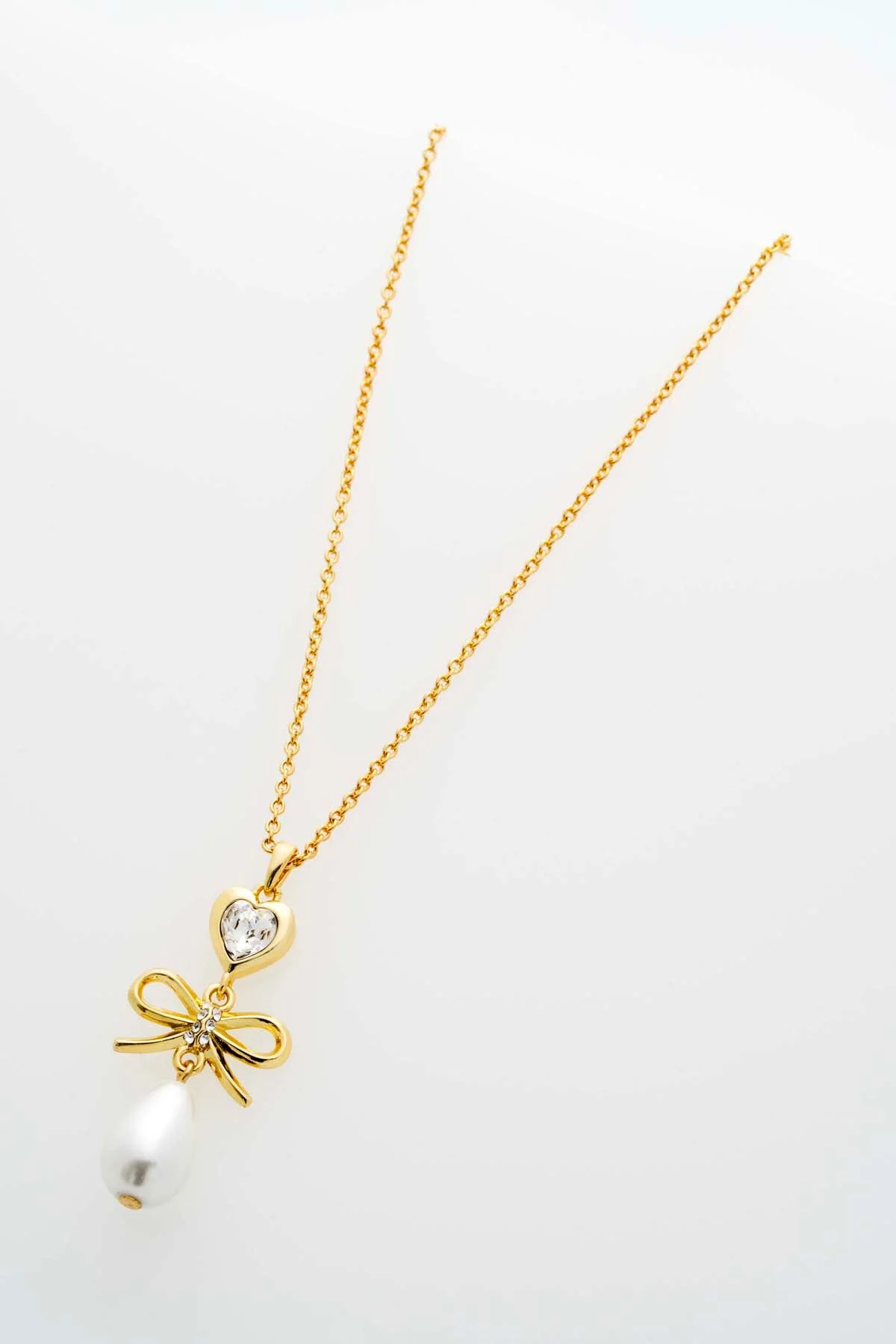 Imogen Icon Charm Heart Bow Pearl Drop Pearl - Image 2
