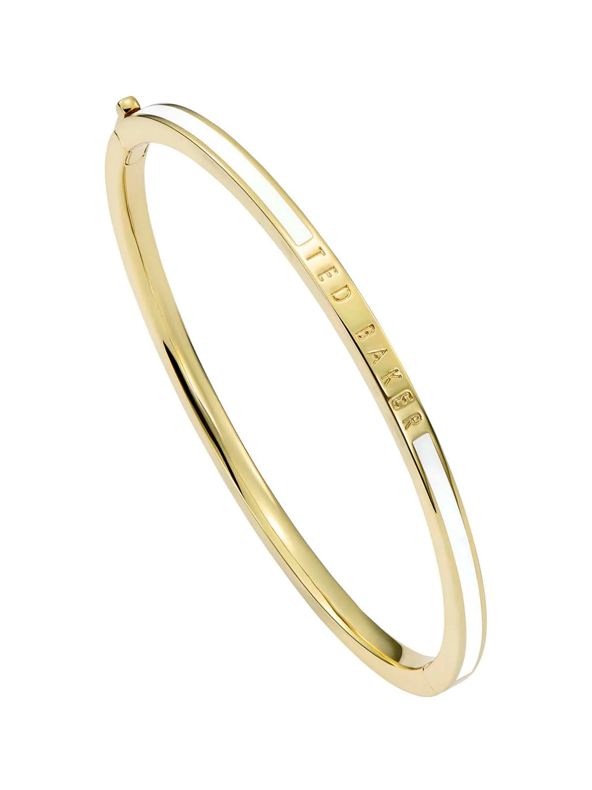 Roley Classic Colour Enamel Slim Bangle White - Image 2