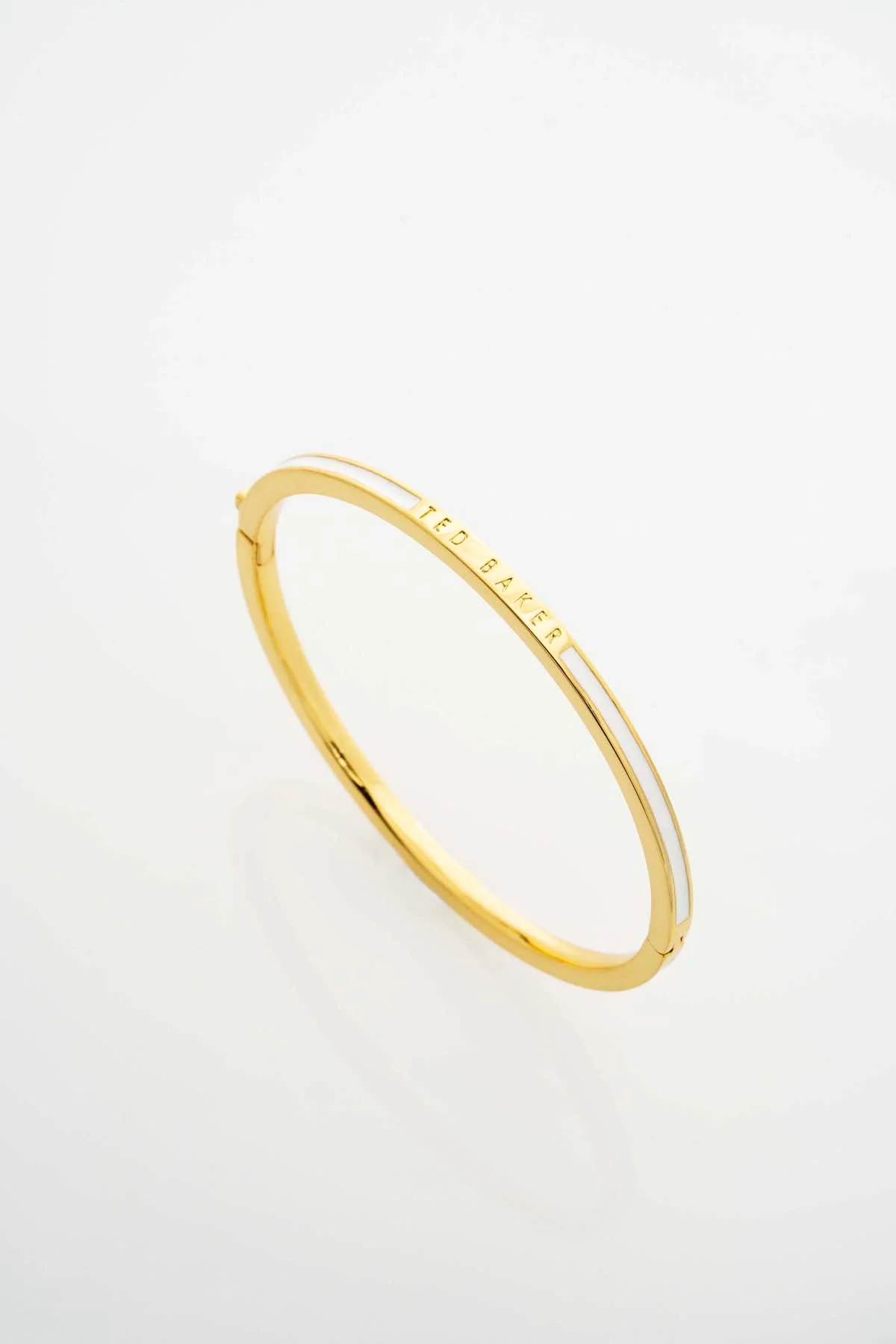 Roley Classic Colour Enamel Slim Bangle White - Image 3