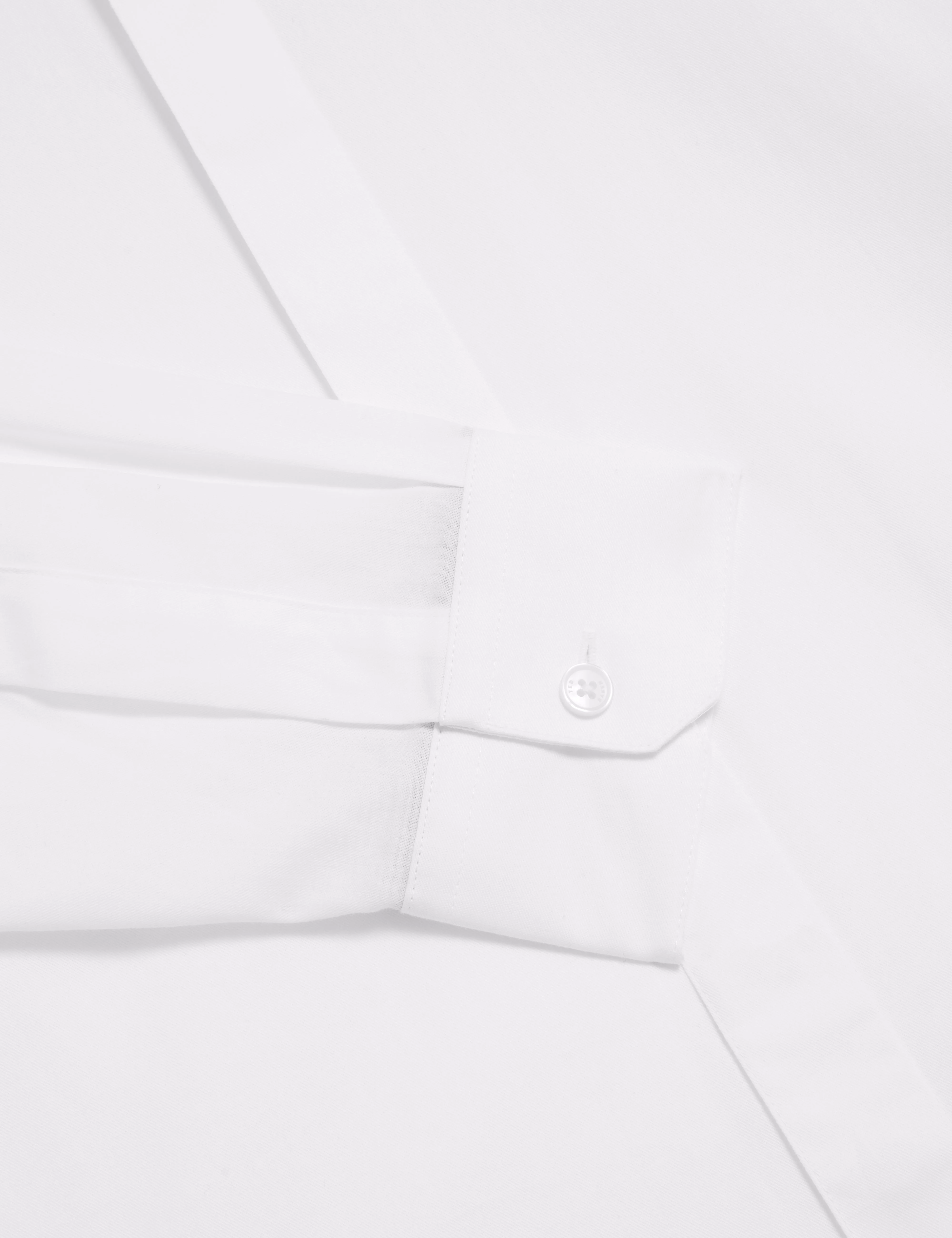 Tibor Long Sleeve Regular Fit Smart Twill Shirt White - Image 3