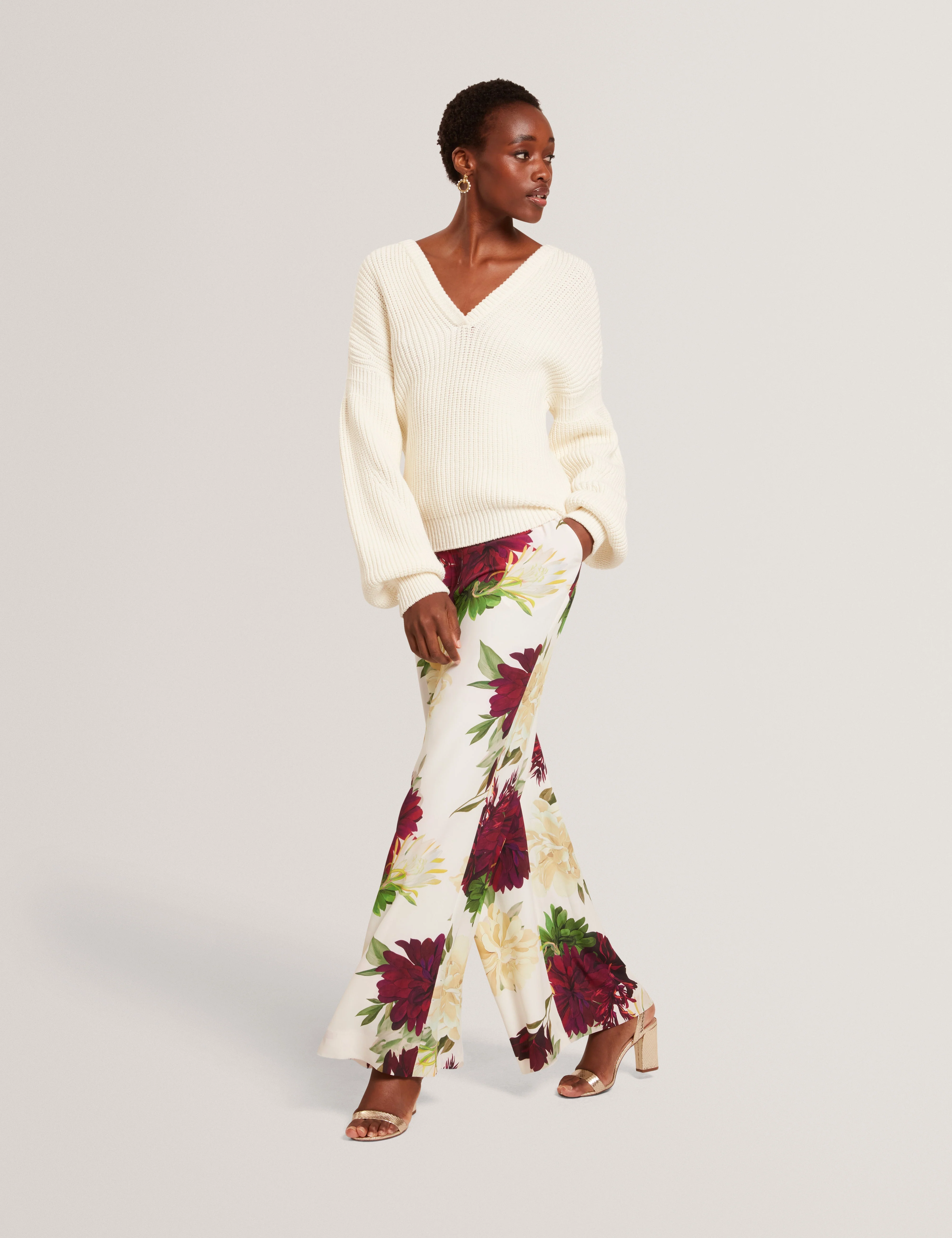 Tomasia Printed Trouser Ivory - Image 6