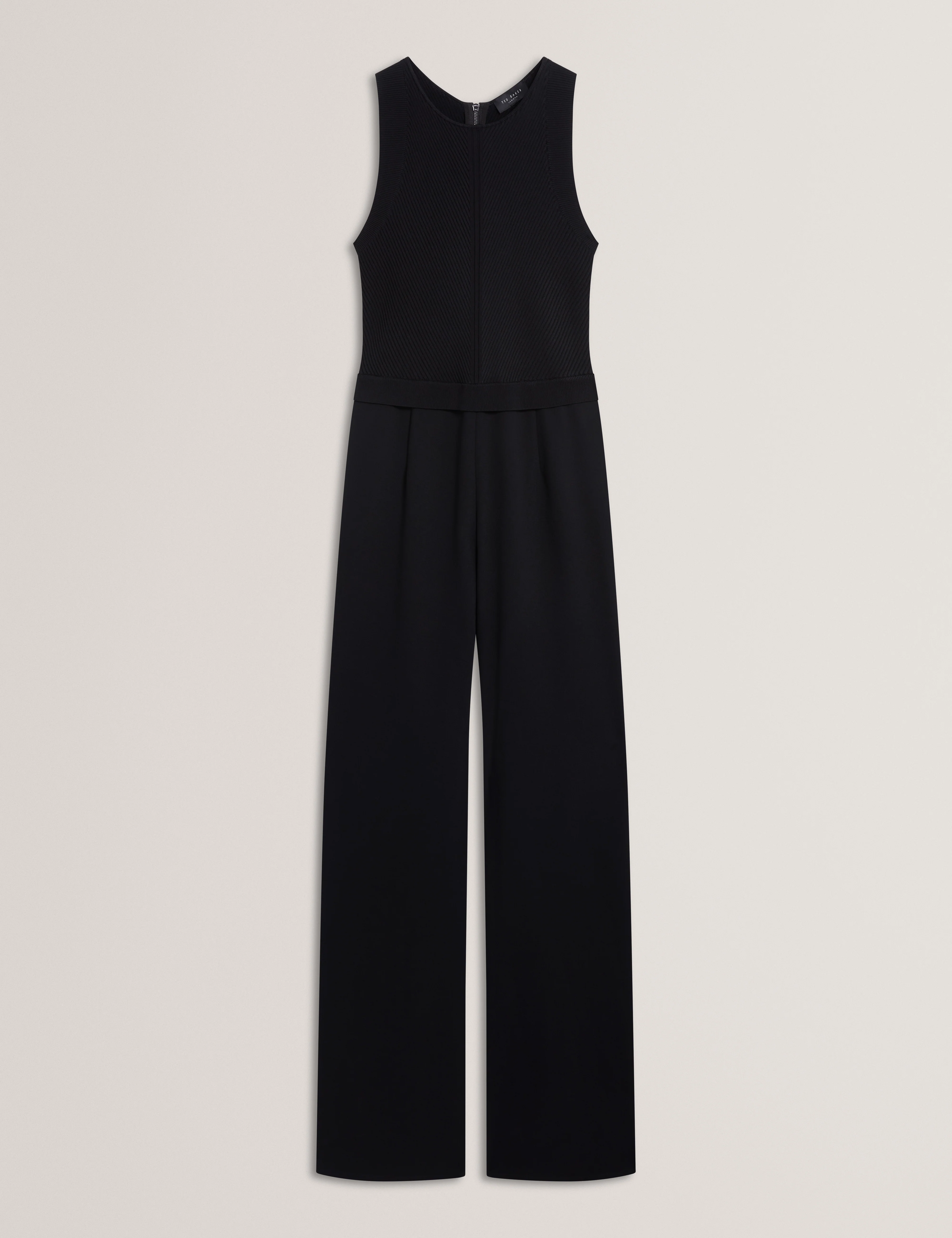 Toveli Knit Bodice Wide Leg Jumpsuit Black - Image 5