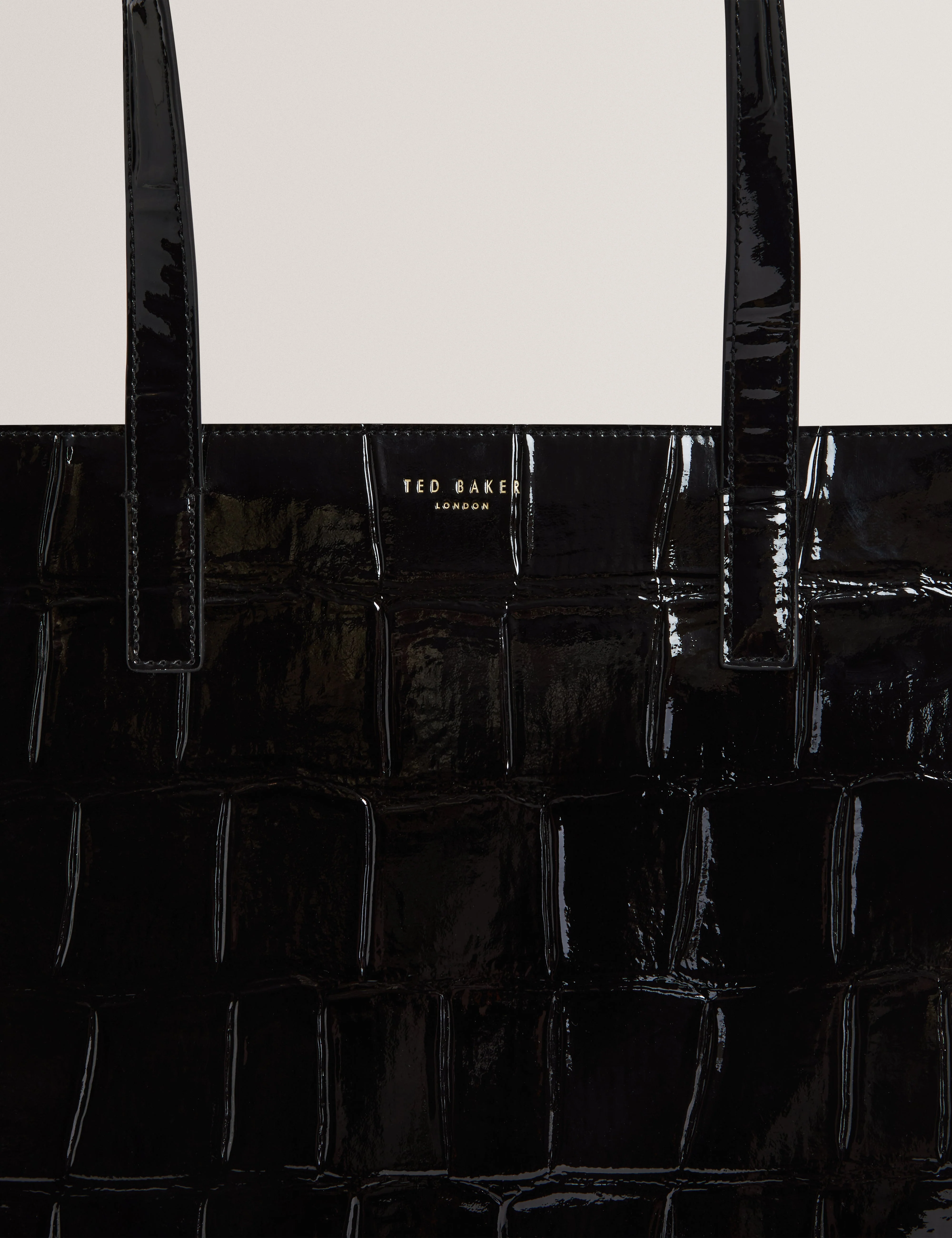 Vannda Croc Effect Large Icon Bag Black - Image 3