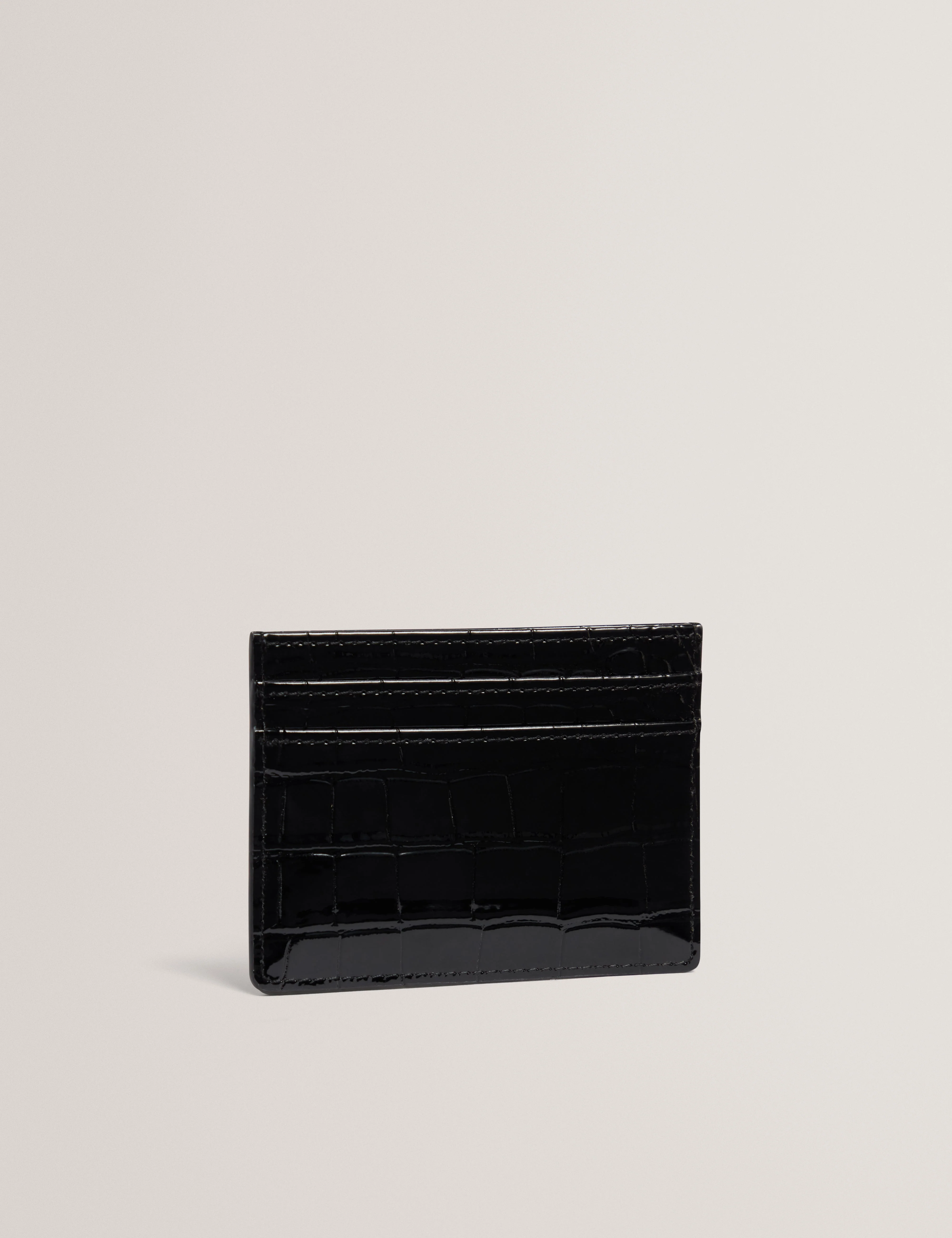 Varenya Croc Effect Card Holder Black - Image 3