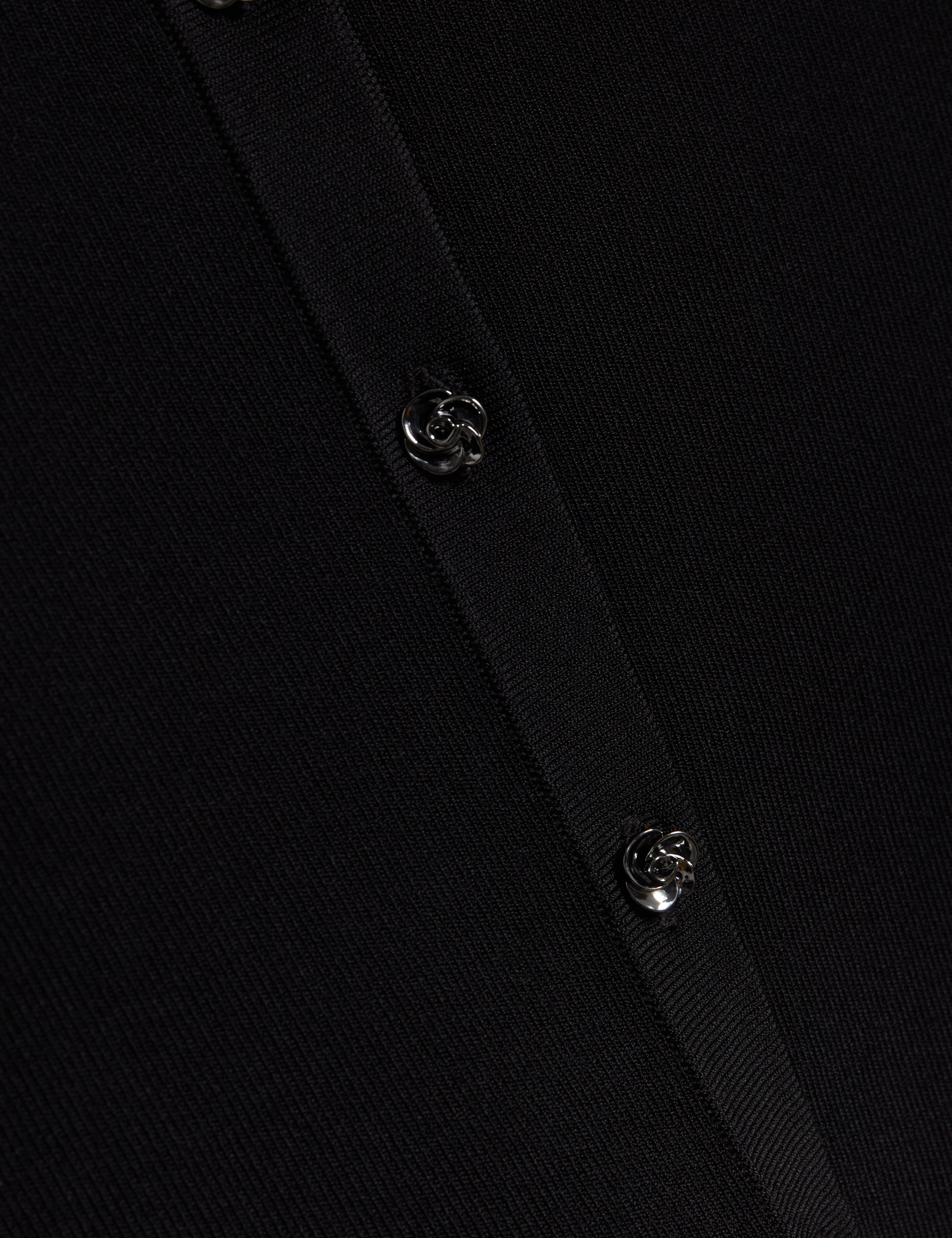 Vedla Cropped Crew Neck Cardigan Black - Image 3