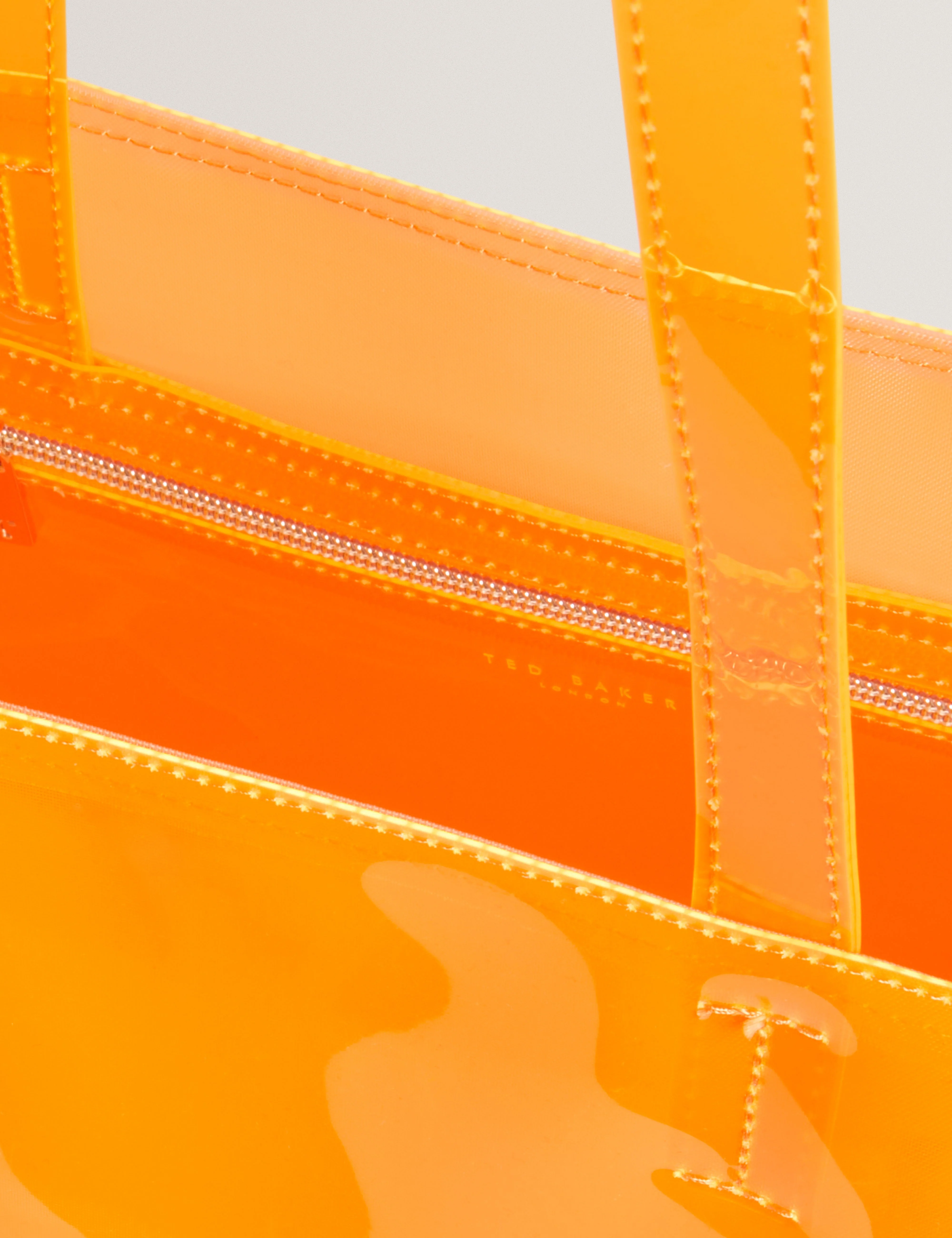 Vinessa Vinyl Collapsible Large Shopper Orange - Image 4