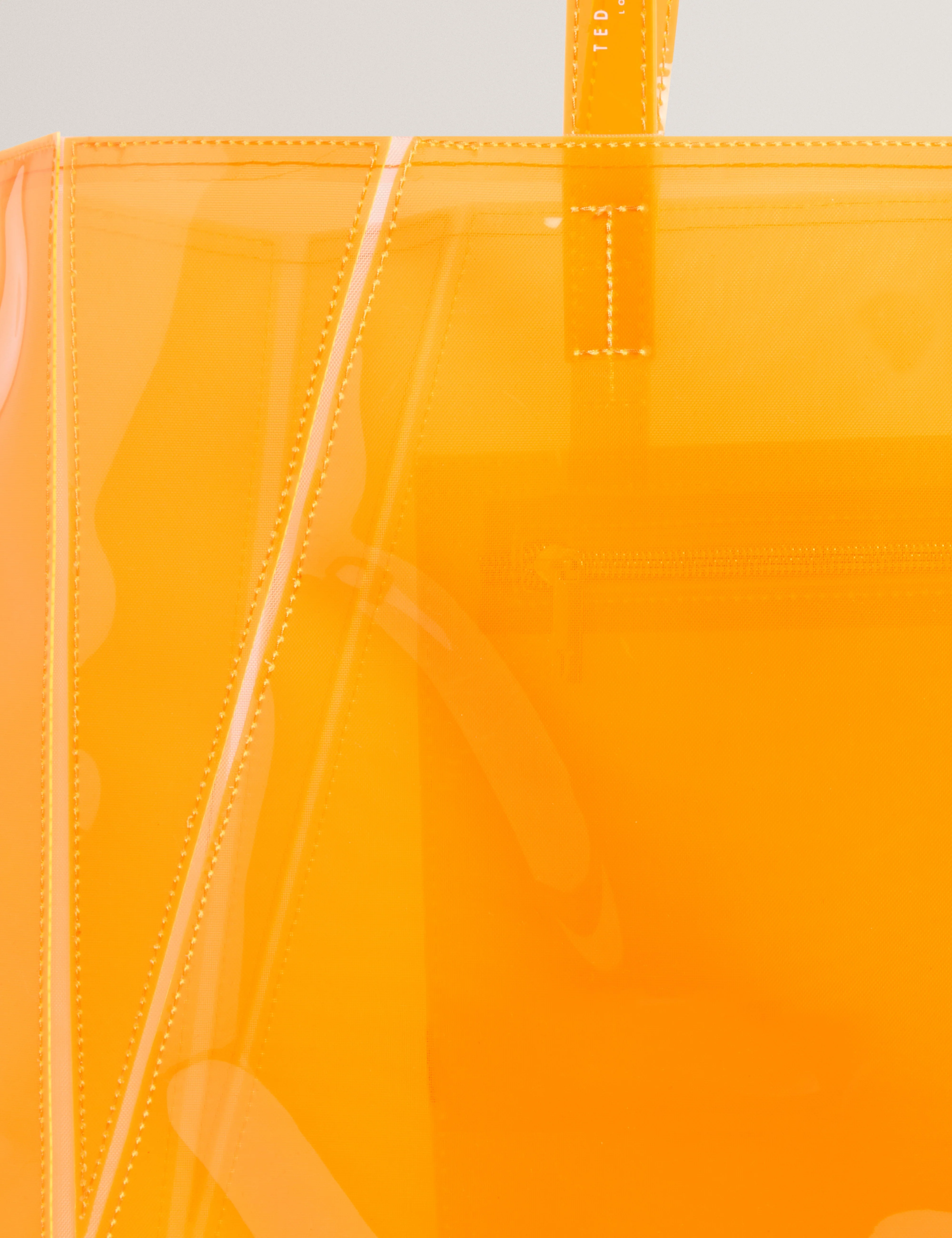 Vinessa Vinyl Collapsible Large Shopper Orange - Image 5