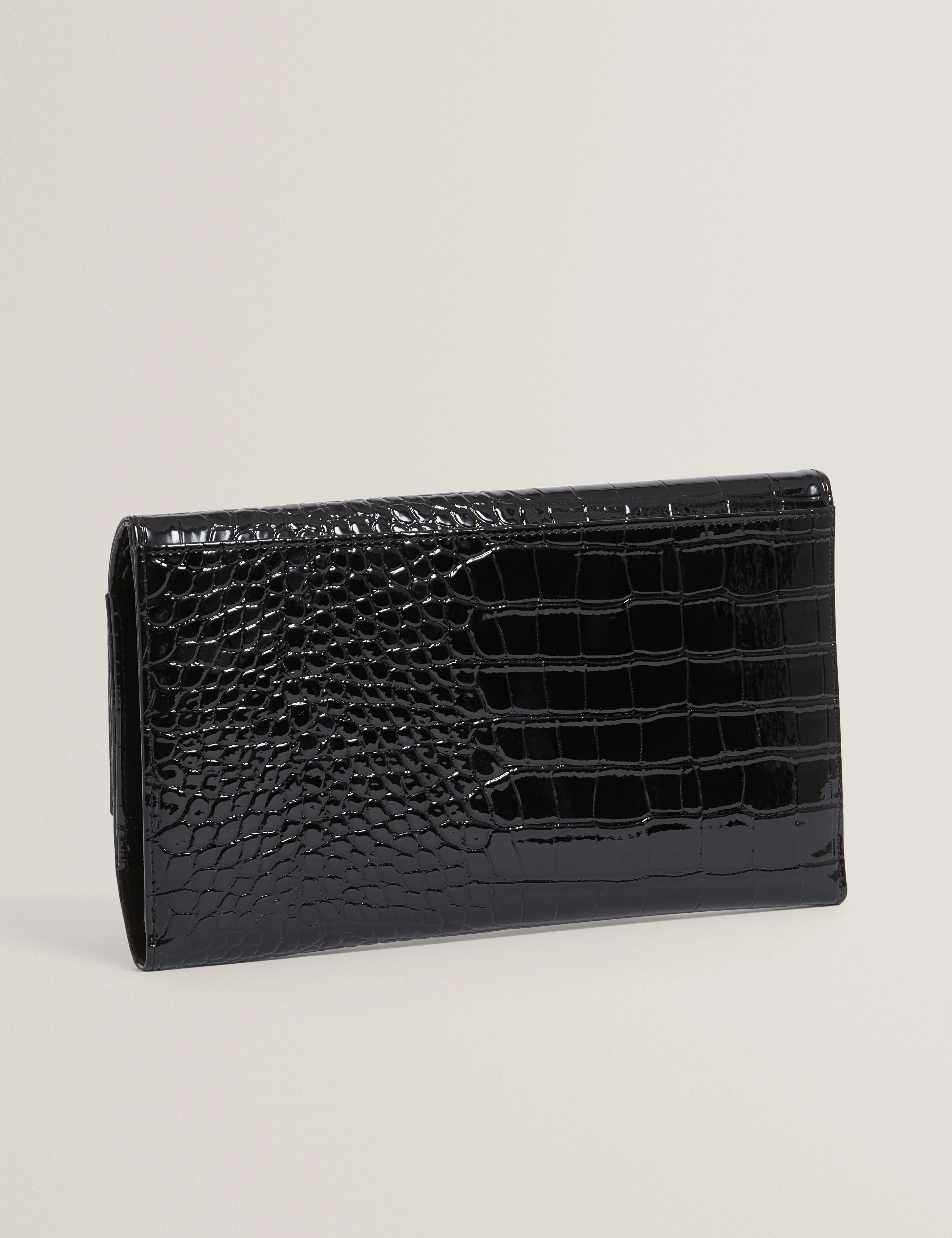 Viviia Croc Effect Travel Wallet Black - Image 3