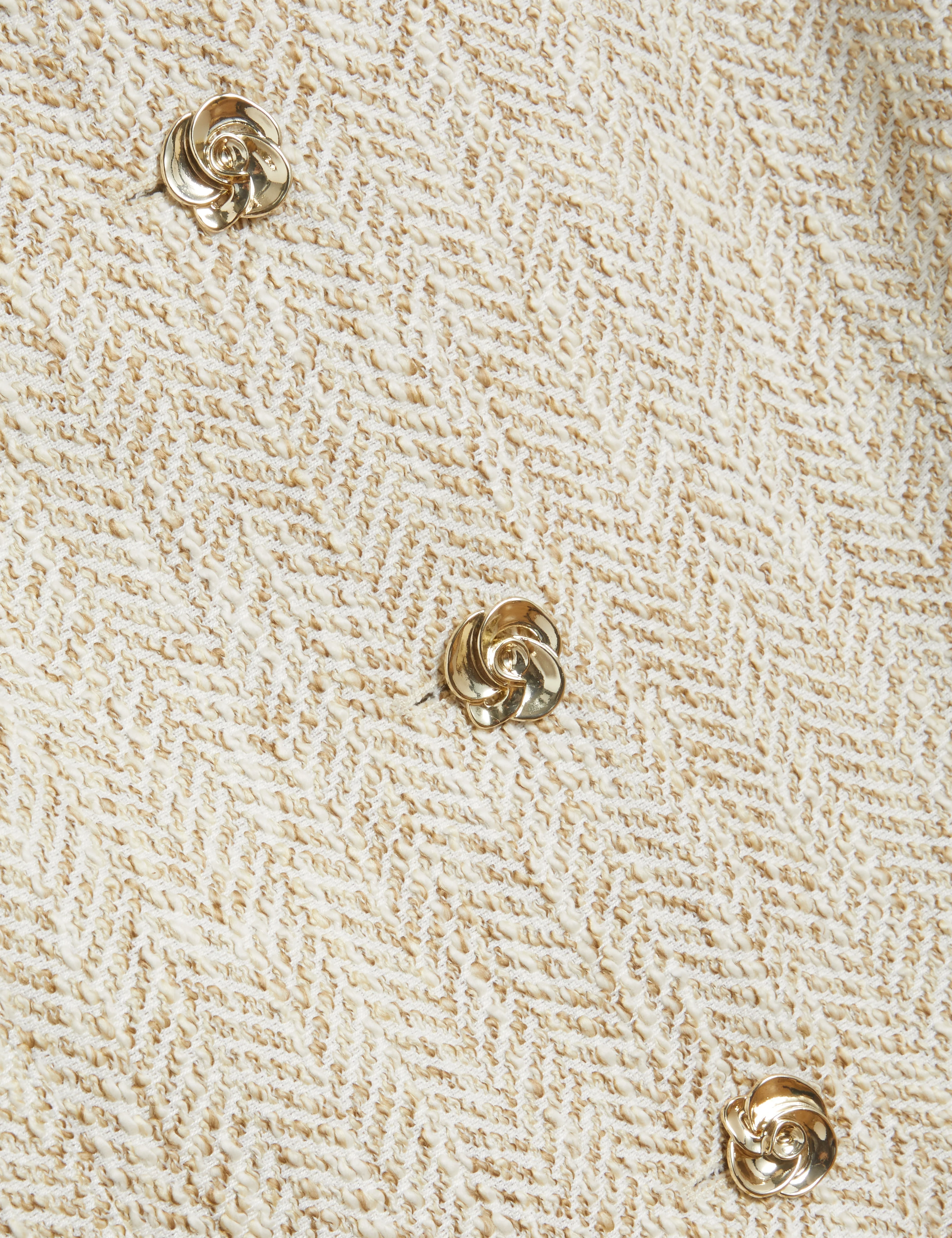 Vulpa Tailored Boucle Fitted Cropped Ivory - Image 3