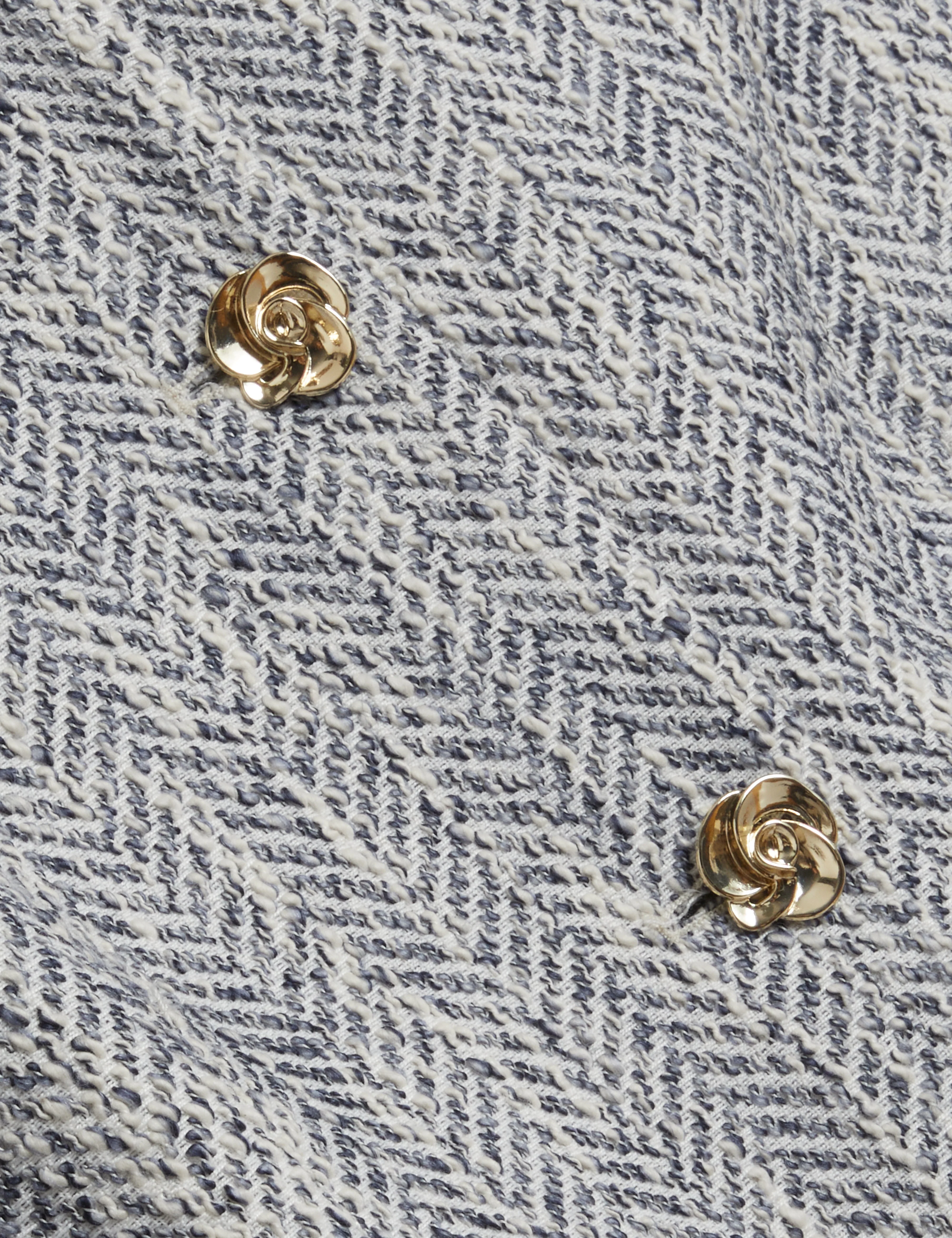 Vulpa Tailored Boucle Fitted Cropped Lt-Blue - Image 3
