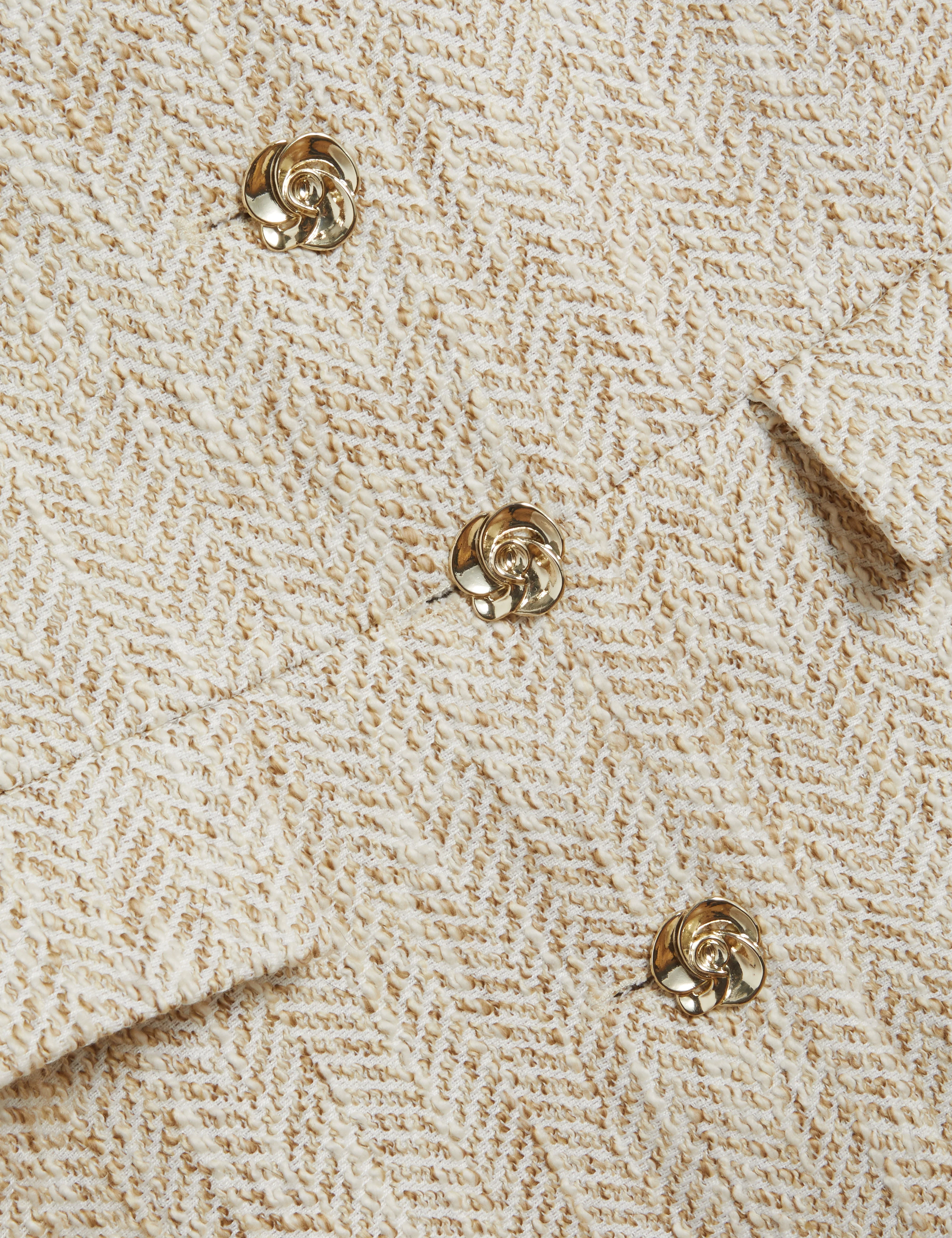 Vulpaw Tailored Boucle Fitted Waistcoat Ivory - Image 3