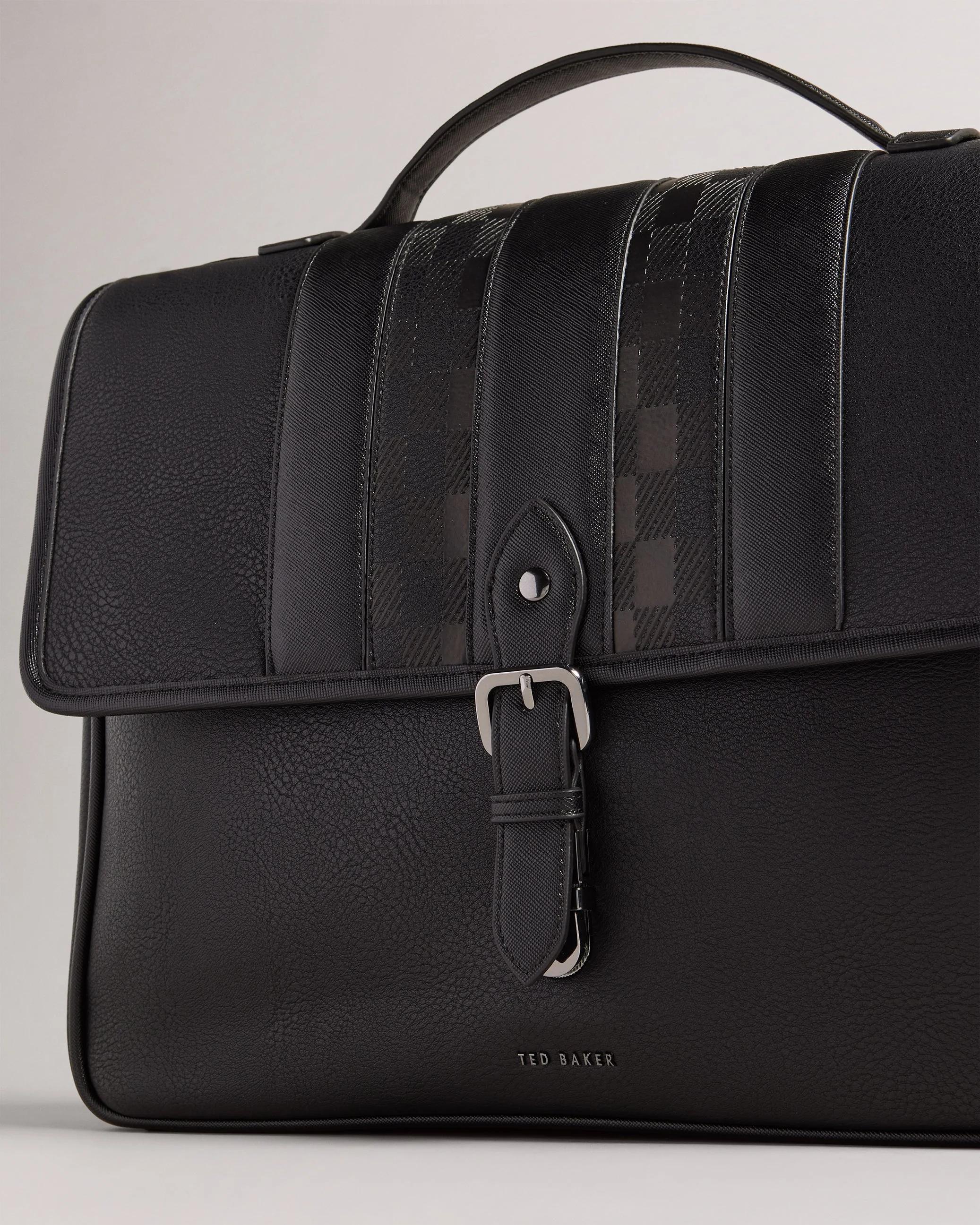 Wayvees House Check Pu Satchel Black - Image 3