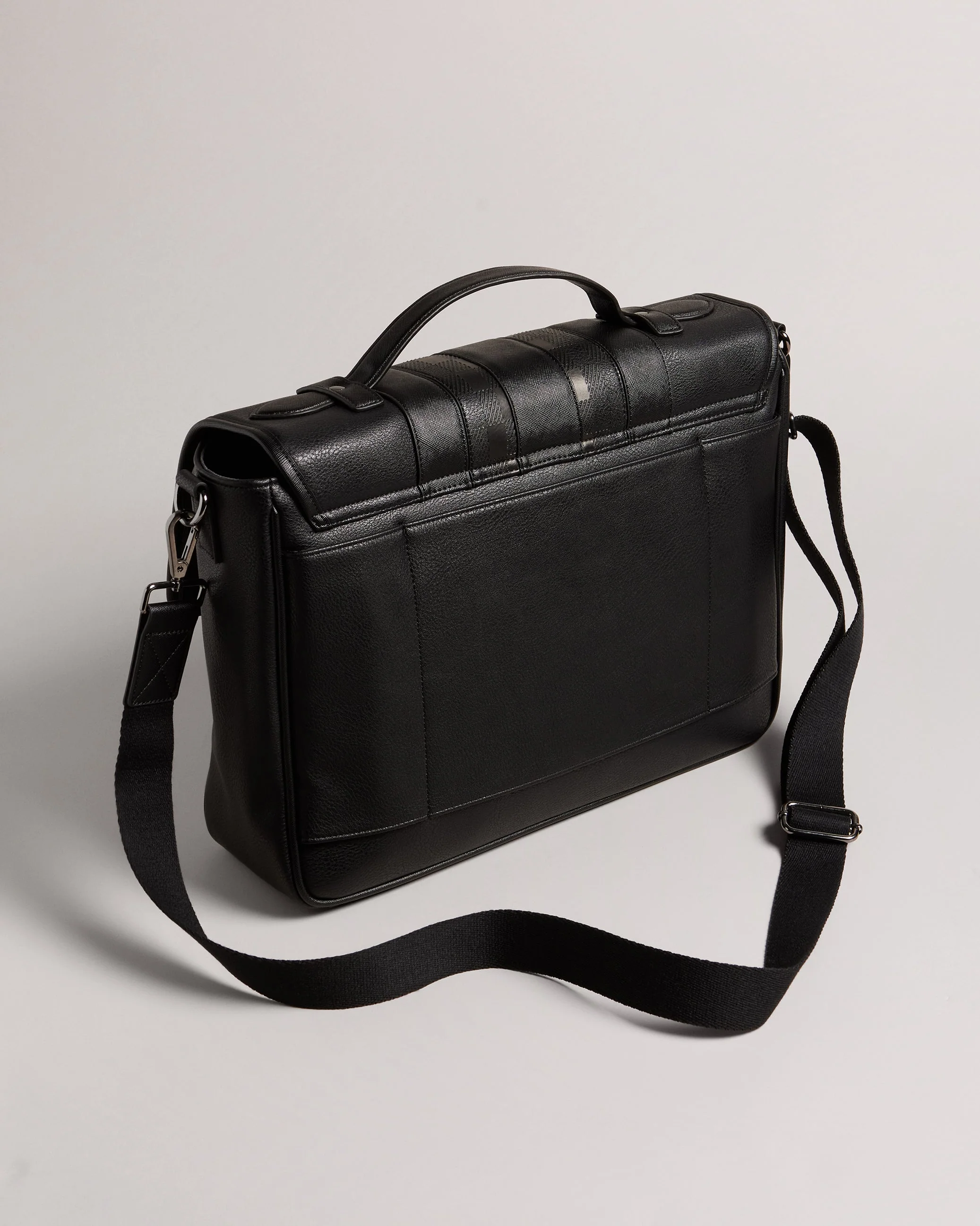 Wayvees House Check Pu Satchel Black - Image 4