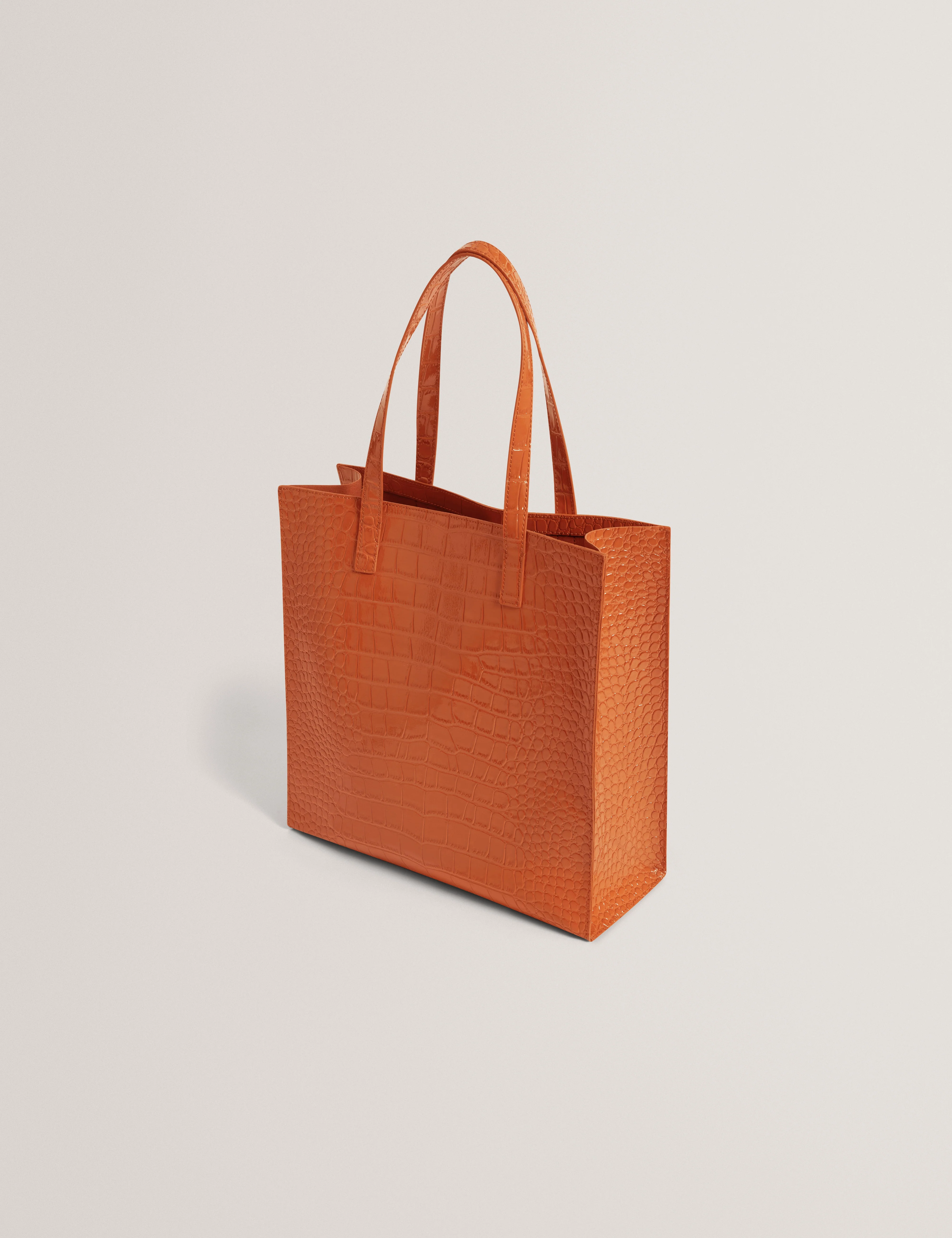 Wenella Croc Effect Large Icon Bag Tan - Image 4