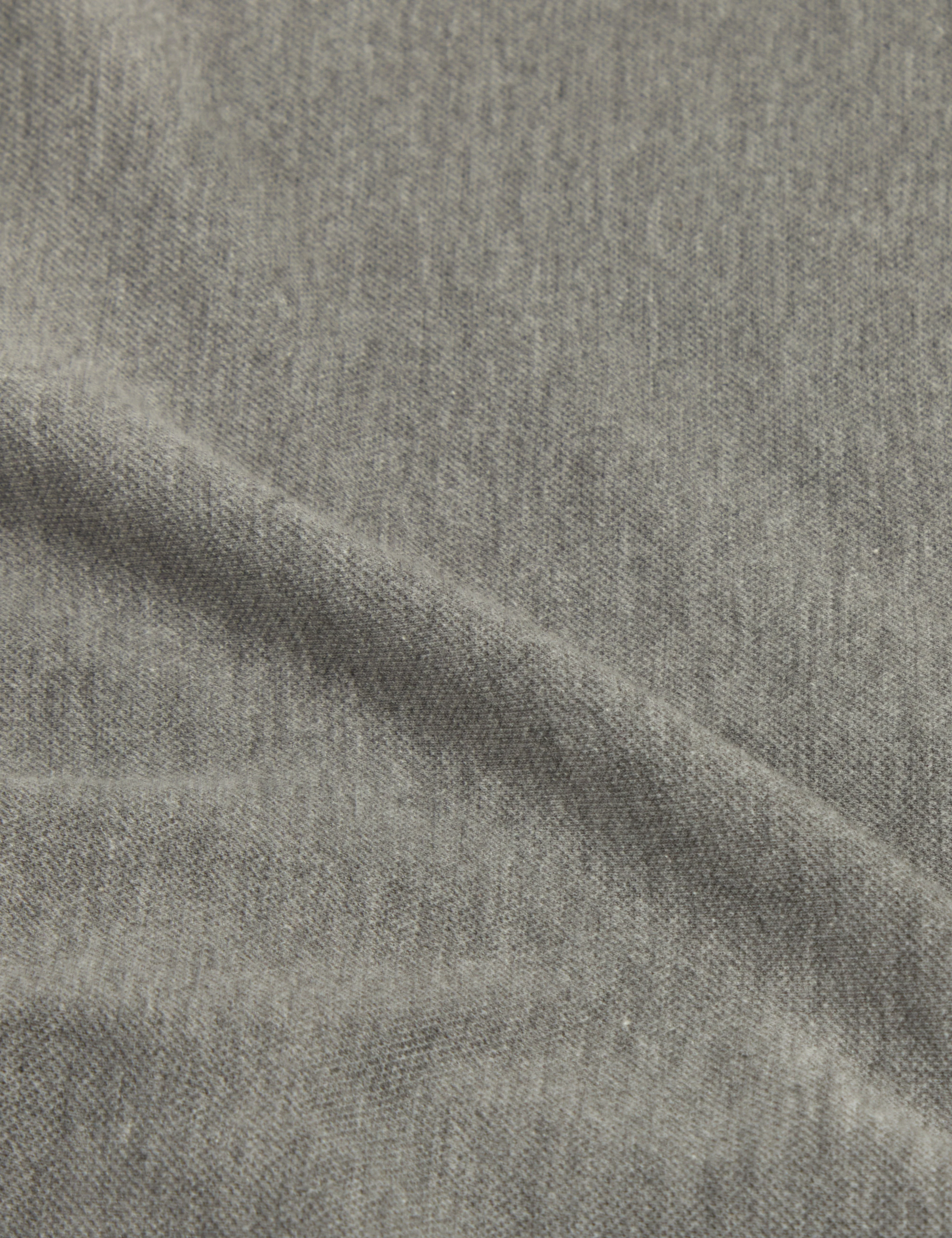 Woan Branded Honeycomb Trim Ls Polo Mid-Grey - Image 3