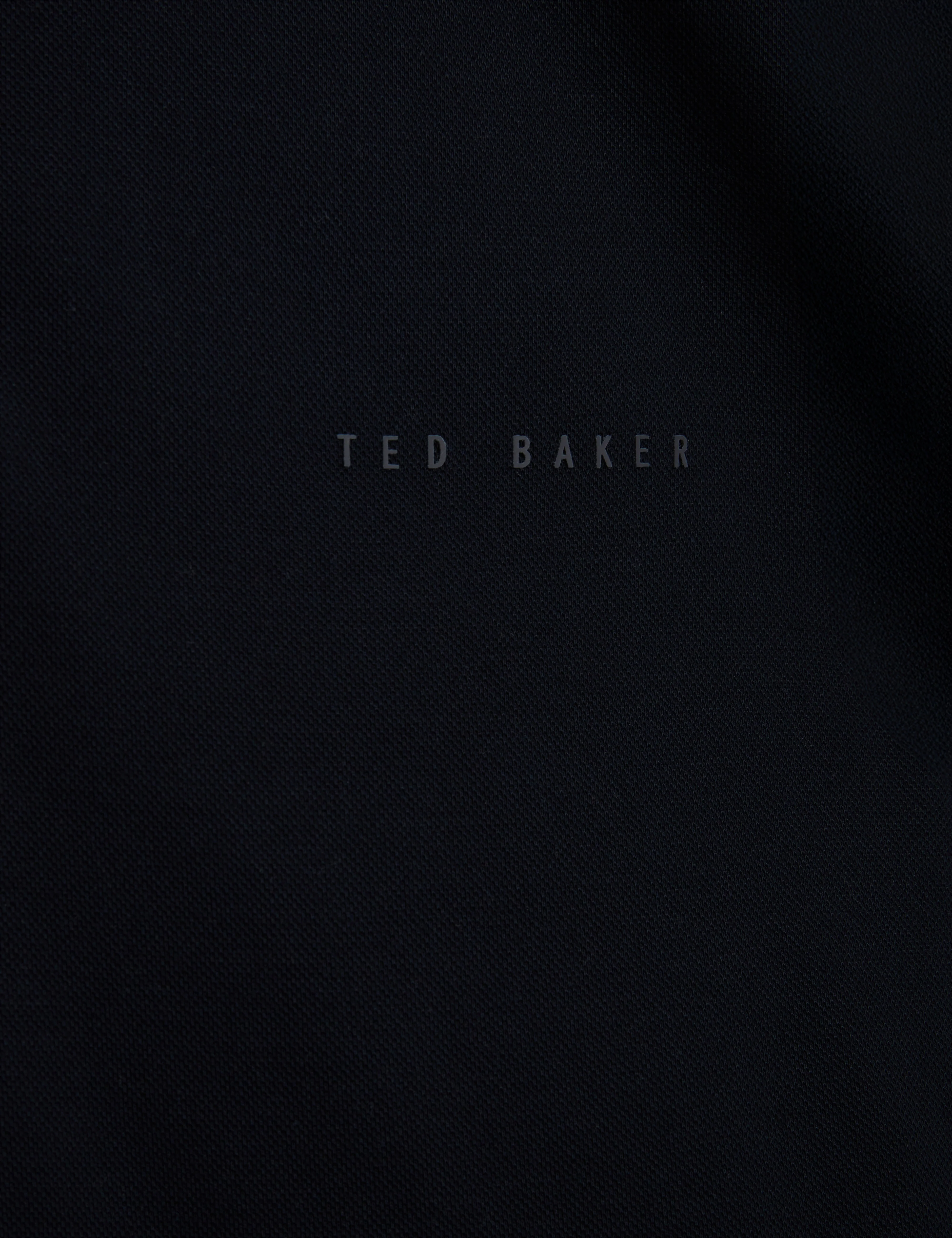 Woan Branded Honeycomb Trim Ls Polo Navy - Image 2