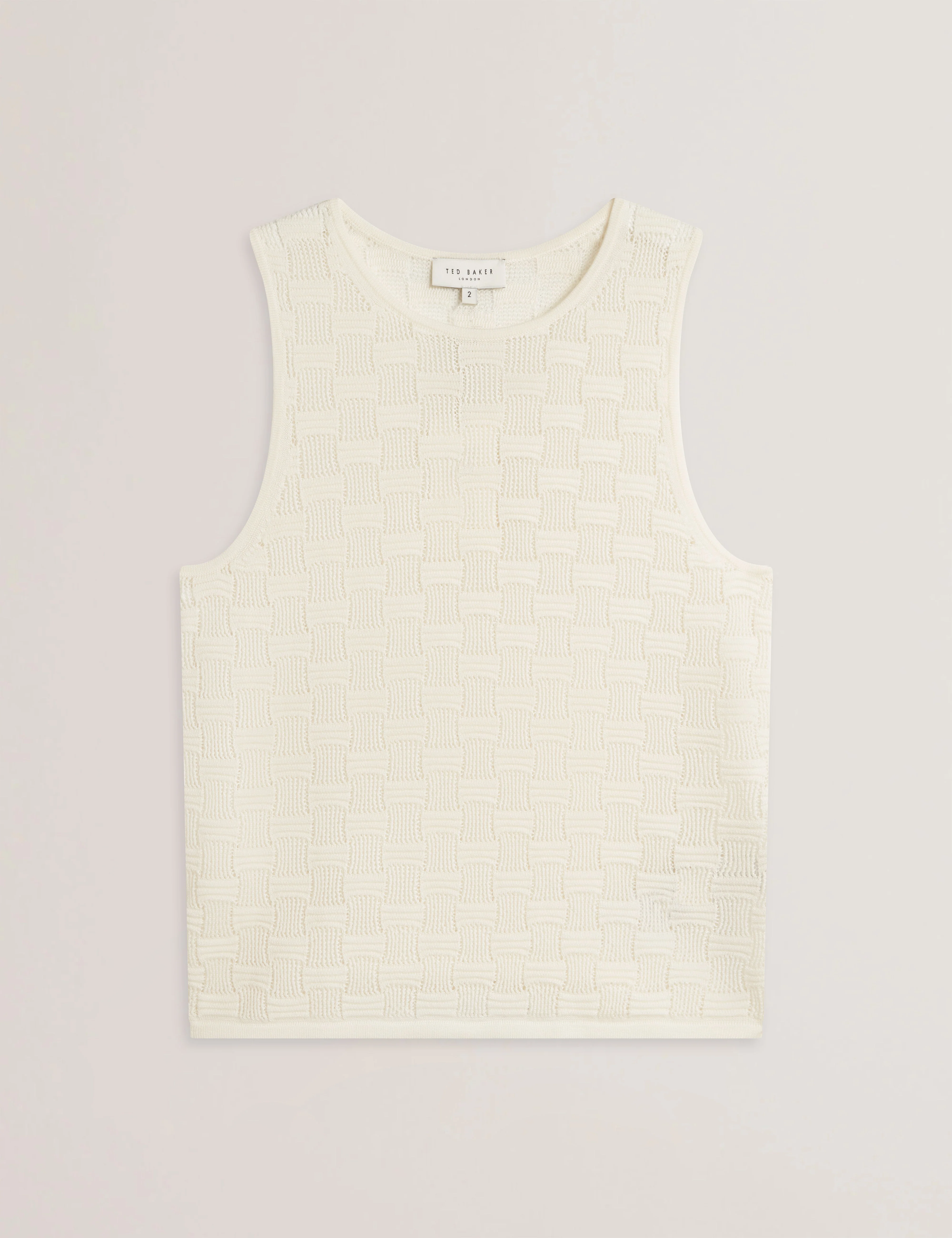 Yuna Touch Of Silk Knitted Sleeveless Top White - Image 8