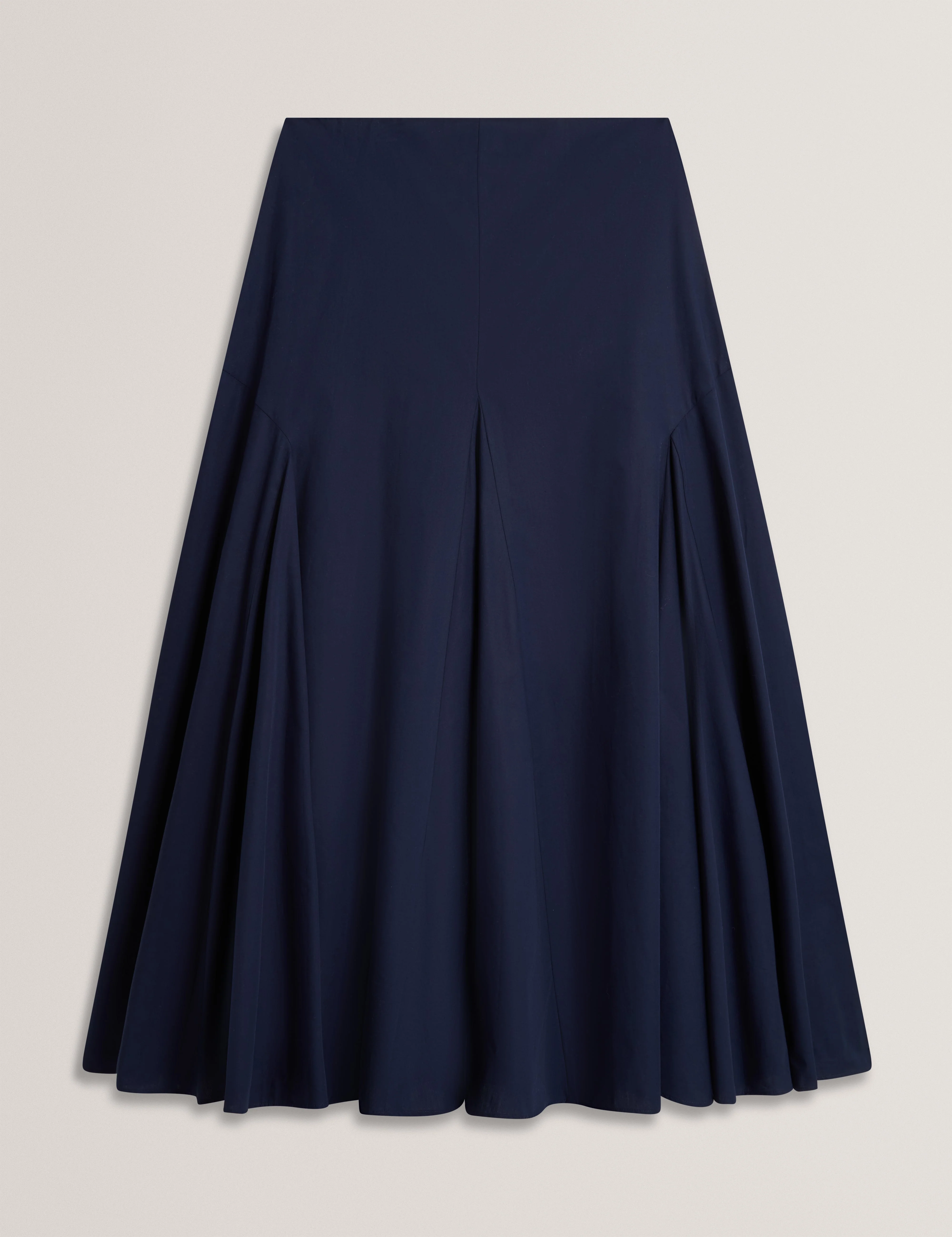 Zanzah Cotton Poplin Midi Skirt Navy - Image 8