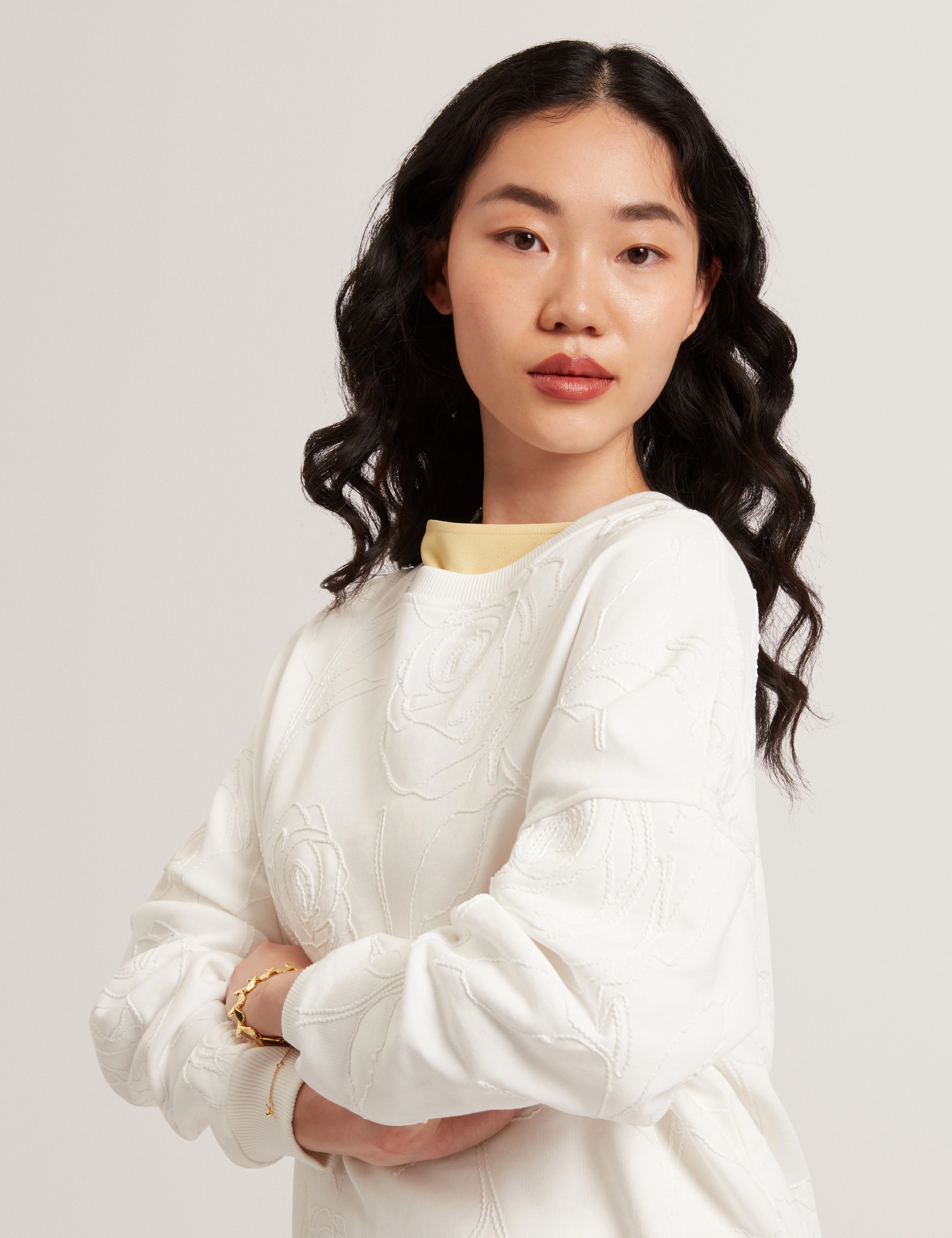 Zeppie Printed Sweatshirt Ivory - Image 4
