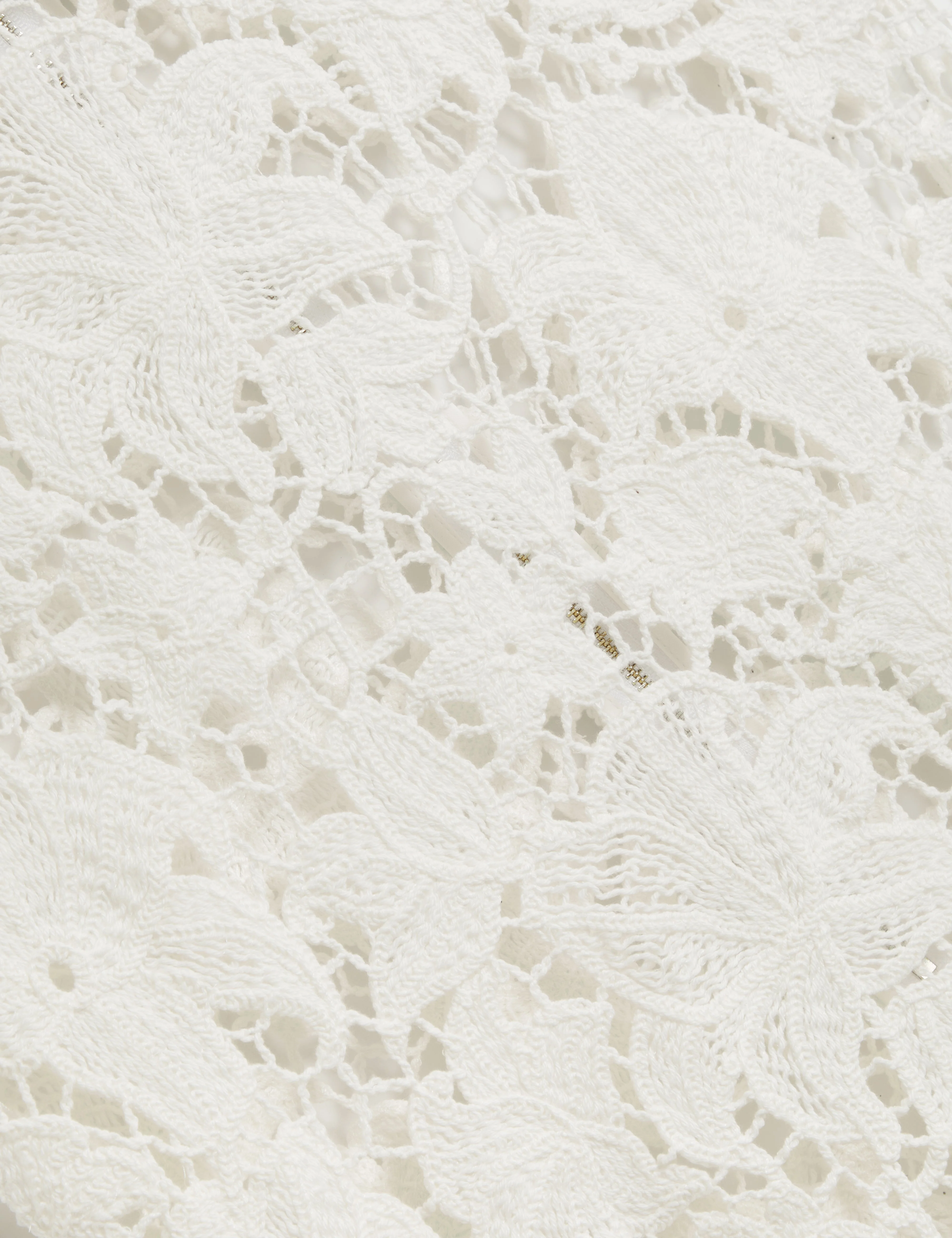 Zinha Crochet Knit Midi Dress Ivory - Image 3